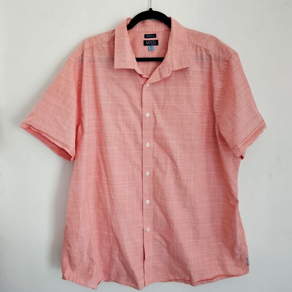 Made Cam Newton Shirt Mens XXL Orange Short Sleeve Modern Fit Button Up - Picture 7 of 9